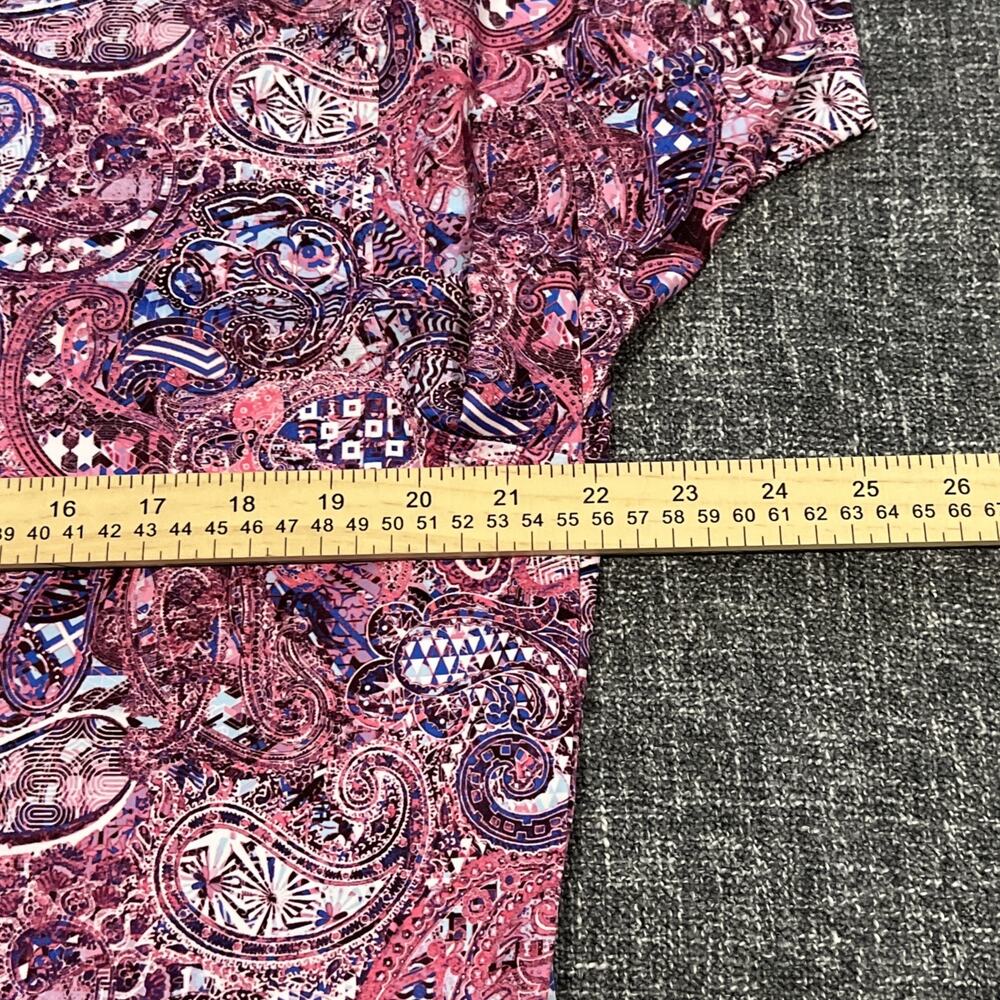 Robert Graham Polo Shirt Mens Medium Pink Paisley Vibrant Colorful Golf Summer - Picture 2 of 9